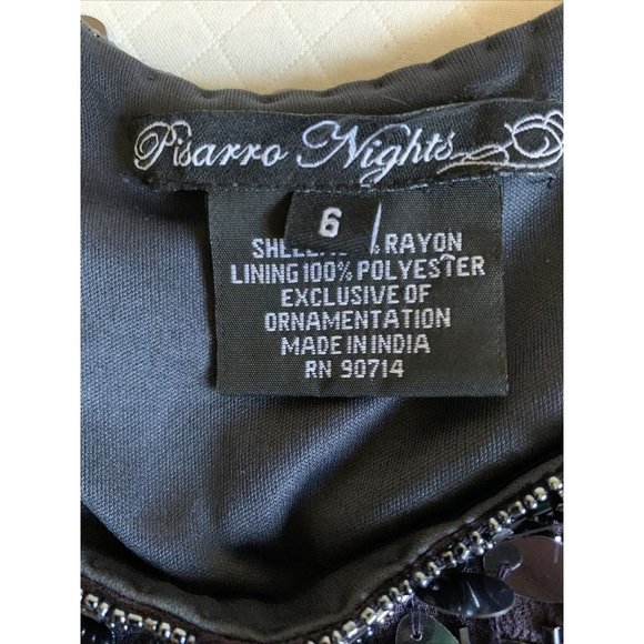 Pissarro  Nights Beaded Sequin Size 6 Party Cocktail Iridescent bachelorette - Picture 8 of 9
